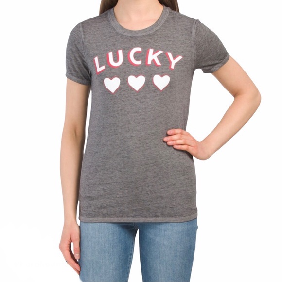 LUCKY BRAND T-Shirt Three Hearts Tee Grey - Picture 10 of 10